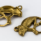 15mm Raw Brass Chameleon Charm (2 Pcs) #CHA128-General Bead