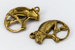15mm Raw Brass Chameleon Charm (2 Pcs) #CHA128-General Bead