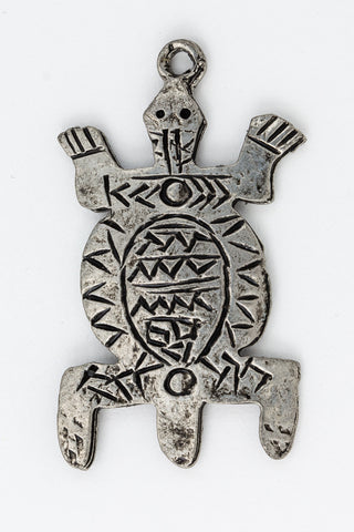 30mm Antique Silver Turtle Charm #CHA131-General Bead