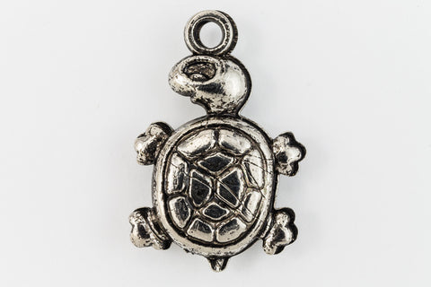 27mm Antique Silver Turtle Charm #CHA133-General Bead
