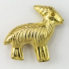 35mm Raw Brass Goat Bead (2 Pcs) #CHA141-General Bead