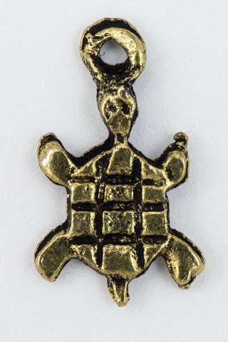 10mm Antique Gold Turtle Charm (2 Pcs) #CHA145-General Bead