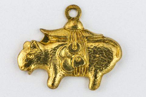 16mm Raw Brass Guinea Pig Charm #CHA151-General Bead