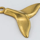 15mm Raw Brass Whale Tail Charm (2 Pcs) #CHA157-General Bead