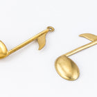 27mm Raw Brass Eighth Note Charm #CHA171