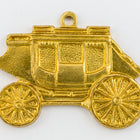 23mm Raw Brass Stagecoach Charm #CHA177-General Bead