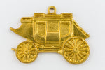 23mm Raw Brass Stagecoach Charm #CHA177-General Bead