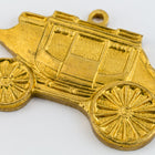 23mm Raw Brass Stagecoach Charm #CHA177-General Bead