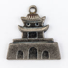 15mm Antique Silver Pagoda Charm #CHA182-General Bead