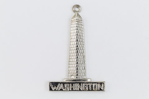 25mm Silver Washington Monument Charm #CHA185-General Bead