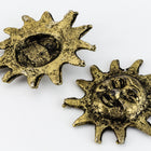 25mm Antique Brass Sun Face Charm #CHA188-General Bead