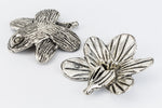35mm Antique Silver Pewter Orchid Flower #CHA208-General Bead