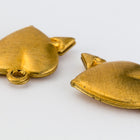 14mm Raw Brass Heart with Arrow Charm (2 Pcs) #CHA214-General Bead