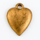 10mm Raw Brass Simple Heart Charm (2 Pcs) #CHA224-General Bead