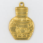 16mm Raw Brass Decorative Jar Charm (2 Pcs) #CHA232-General Bead