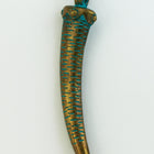 2.5" Antique Brass/Patina Pewter Tusk #CHA302-General Bead