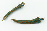 2.5" Antique Brass/Patina Pewter Tusk #CHA302-General Bead
