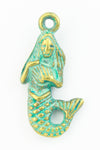 18mm Antique Brass/Patina Mermaid Pewter Charm #CHA307-General Bead