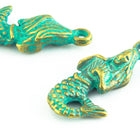 18mm Antique Brass/Patina Mermaid Pewter Charm #CHA307-General Bead