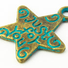 15mm Antique Brass/Patina Star Pewter Charm #CHA314-General Bead