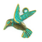 16mm Antique Brass/Patina Hummingbird Pewter Charm #CHA321-General Bead