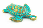 13mm Antique Brass/Patina Sea Turtle Pewter Charm #CHA322-General Bead