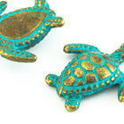 13mm Antique Brass/Patina Sea Turtle Pewter Charm #CHA322-General Bead