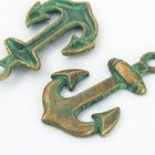 33mm Antique Brass/Patina Anchor Pewter Charm #CHA344