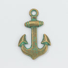 33mm Antique Brass/Patina Anchor Pewter Charm #CHA344