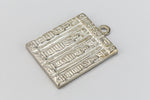 15mm Silver Egyptian Tablet Charm #CHB010-General Bead