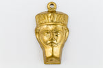 20mm Raw Brass Pharaoh Head Charm #CHB015-General Bead