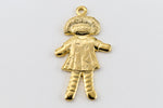 21mm Gold Rag Doll Charm (2 Pcs) #CHB052-General Bead