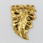 20mm Gold Ruffled Leaf Charm #CHB063-General Bead