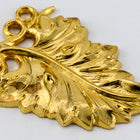 20mm Gold Ruffled Leaf Charm #CHB063-General Bead