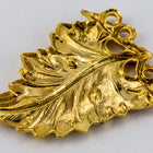 20mm Gold Ruffled Leaf Charm #CHB063-General Bead