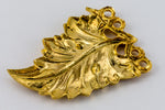 20mm Gold Ruffled Leaf Charm #CHB063-General Bead