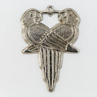 27mm Silver Cuddling Parrots Charm (2 Pcs) #CHB107-General Bead