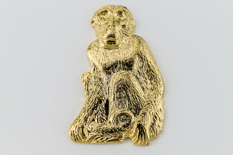 25mm Gold Sitting Monkey #CHB122-General Bead