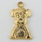 15mm Gold Puppy Charm #CHB127-General Bead