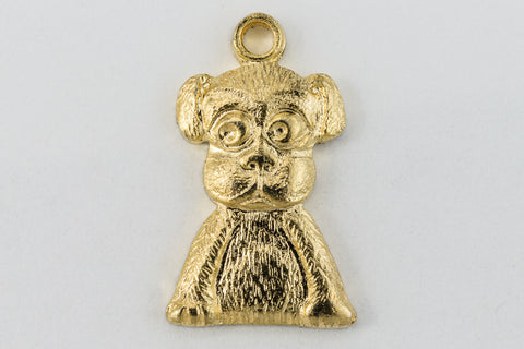 15mm Gold Puppy Charm #CHB127-General Bead