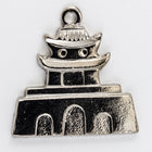 15mm Bright Silver Pagoda Charm #CHB182-General Bead