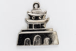 15mm Bright Silver Pagoda Charm #CHB182-General Bead