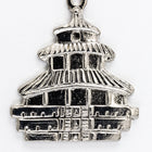 17mm Antique Silver Pagoda Charm #CHB183-General Bead