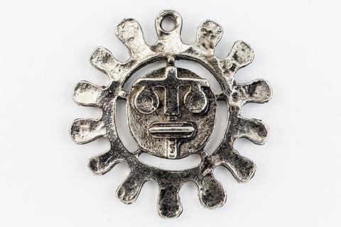 25mm Antique Silver Sun Charm #CHB186-General Bead