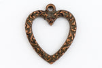 15mm Antique Brass Fancy Open Heart Charm #CHB223-General Bead