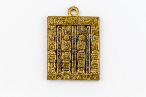 15mm Antique Brass Egyptian Tablet Charm #CHC010-General Bead