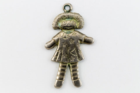 21mm Antique Silver Rag Doll Charm (2 Pcs) #CHC052-General Bead