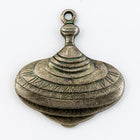17mm Antique Silver Spinning Top Charm #CHC057