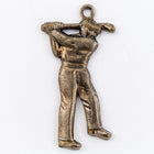 25mm Antique Silver Man Playing Golf Charm #CHC072-General Bead