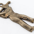 25mm Antique Silver Man Playing Golf Charm #CHC072-General Bead